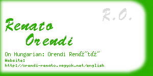 renato orendi business card